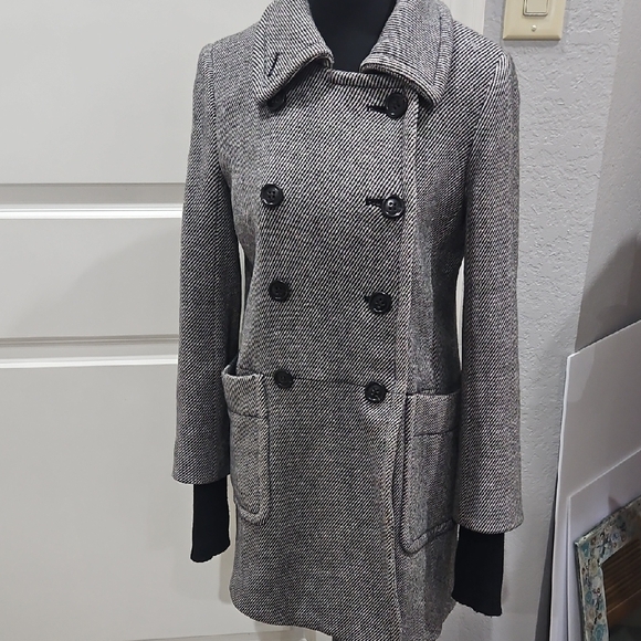 J. Crew Herringbone Double-Breasted Pea Coat - Picture 1 of 8